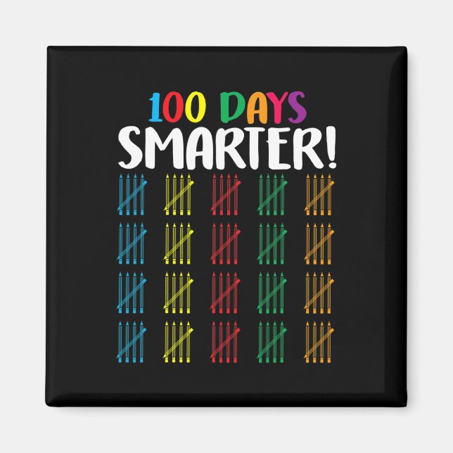 100 dagar smartare Räkna Hash Marks-dagar med scho Magnet (Framsidan)