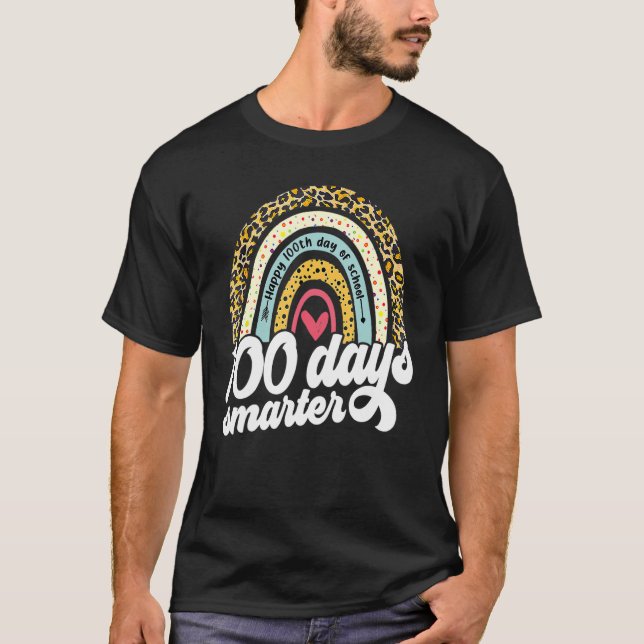 100 dagar Smartare regnbåge 100-dagarsdagens skolg T Shirt (Framsida)