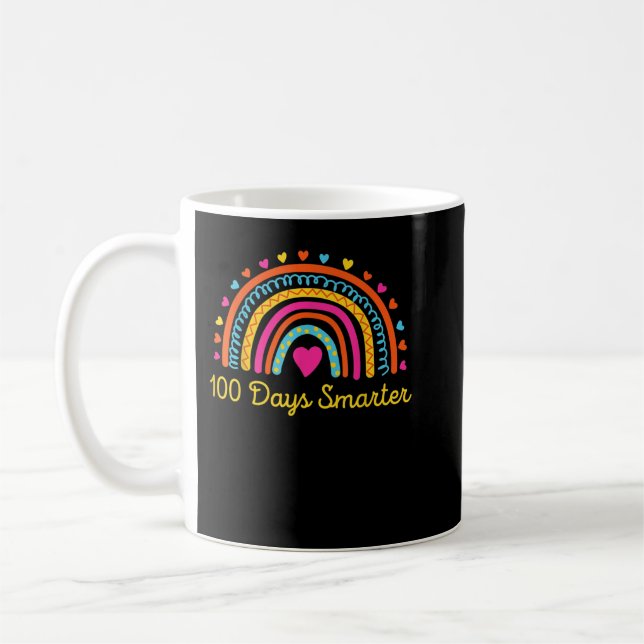 100 dagar Smartare regnbågslärare 100 dagars dagar Kaffemugg (Vänster)