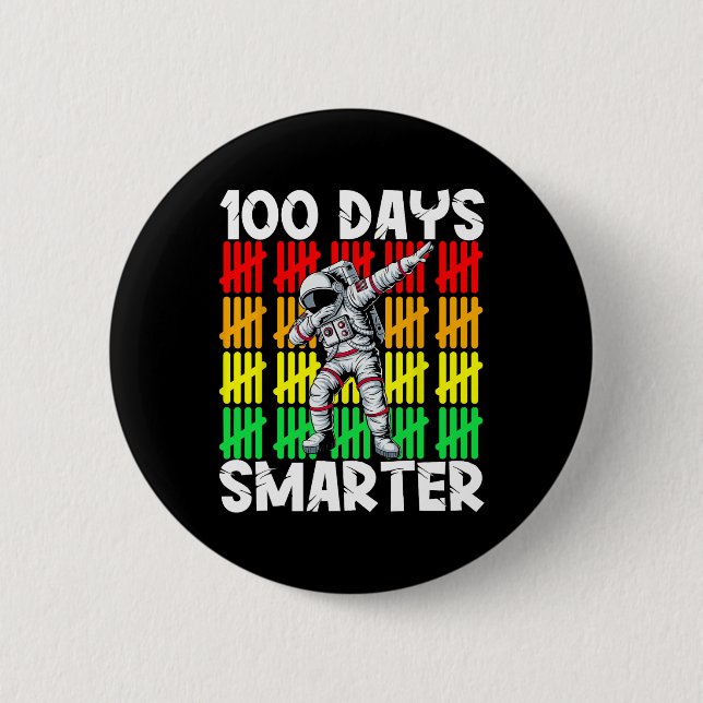 100 dagar Smartare rymdaut 100 dagars skola Knapp (Framsida)