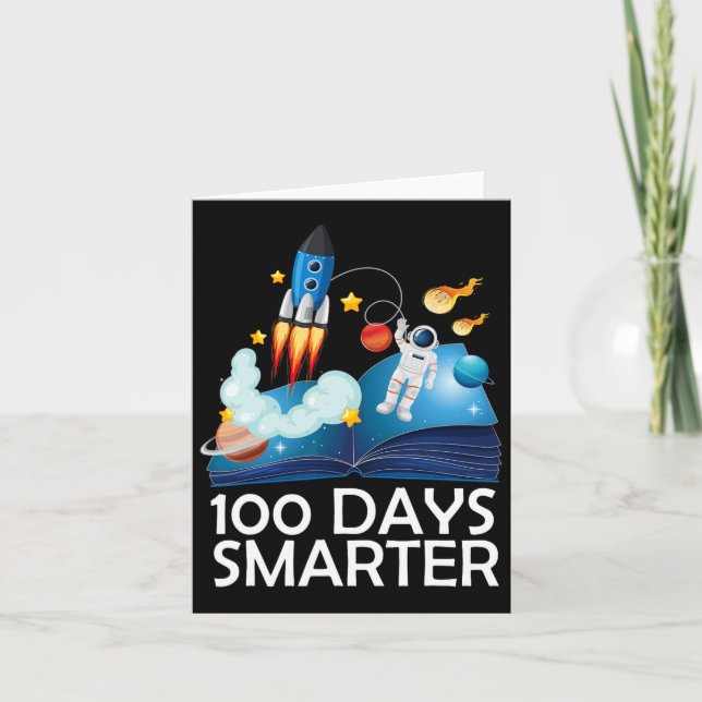 100 dagar Smartare rymdaut 100 dagars skola Kort (Framsida)
