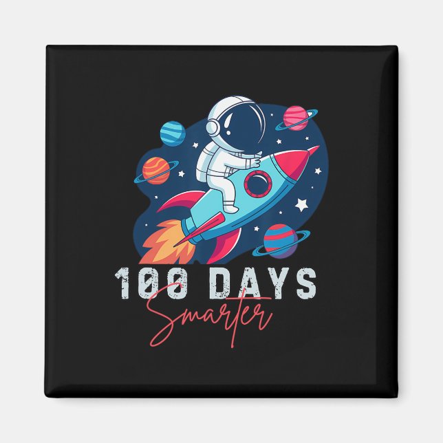 100 dagar Smartare rymdaut 100 dagars skola Magnet (Framsidan)