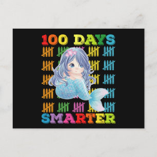 100 dagar Smartare Sjöjungfru 100 skoldag Vykort