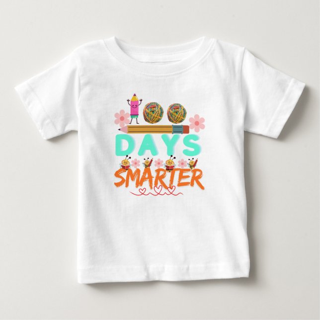 100 dagar smartare skjorta t shirt (Framsida)