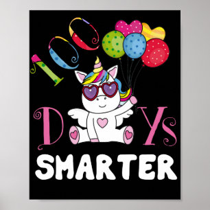 100 dagar Smartare skolans Unicorn Girls-kostym Poster