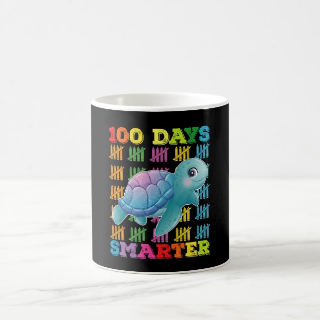 100 dagar smartare sköldpadda 100:e skoldagen kaffemugg (Center)