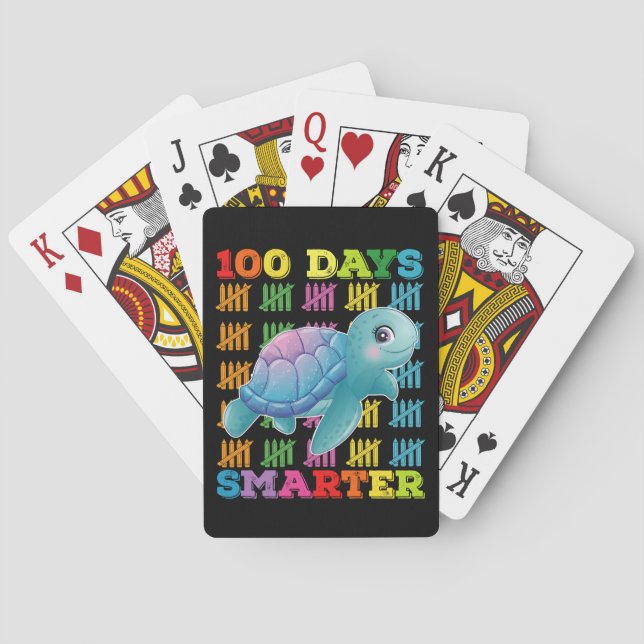 100 dagar Smartare sköldpadda 100 skoldagar Casinokort (Baksidan)