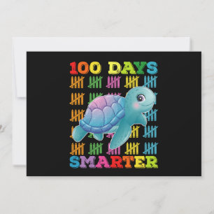 100 dagar Smartare sköldpadda 100 skoldagar Inbjudningar