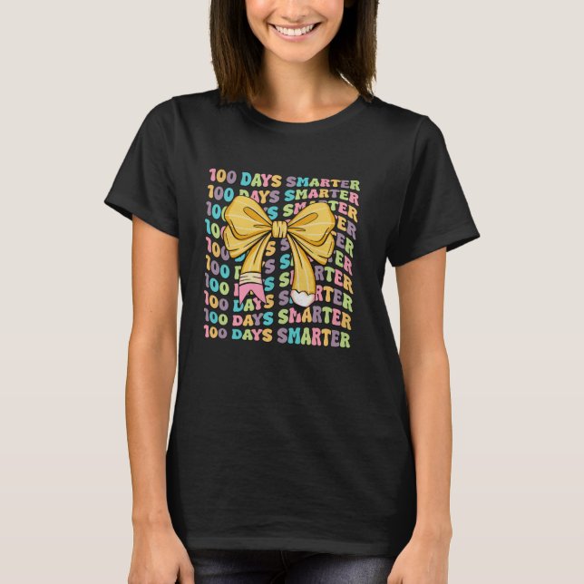 100 dagar smartare snygg båge t shirt (Framsida)