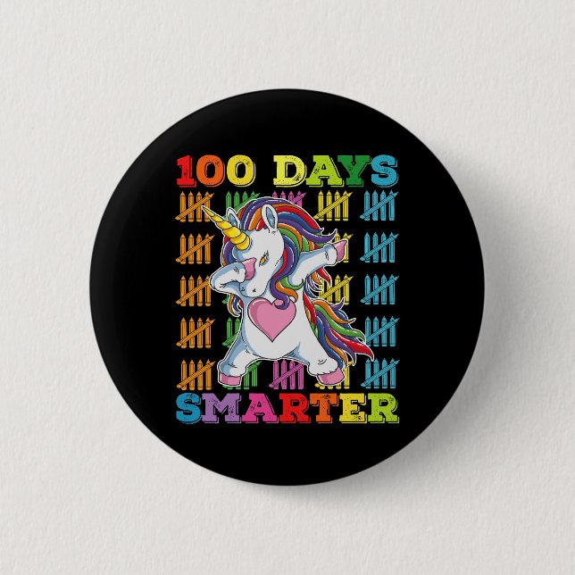 100 dagar Smartare Unicorn 100-dagars skoldag Knapp (Framsida)