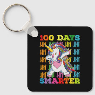 100 dagar Smartare Unicorn 100-dagars skoldag Nyckelring