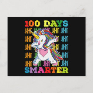 100 dagar Smartare Unicorn 100-dagars skoldag Vykort