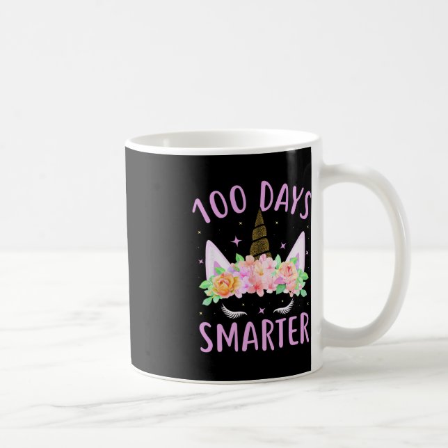 100 dagar Smartare Unicorn Kids Costume 100 Dag of Kaffemugg (Höger)
