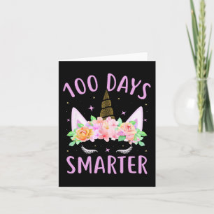 100 dagar Smartare Unicorn Kids Costume 100 Dag of Kort