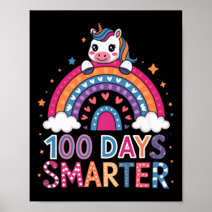 100 dagar smartare Unicorn-utrustning för skolan C Poster