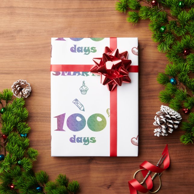 100 dagar Smartare utrullning Pappert - Skolgåva Presentpapper (Julgåva)