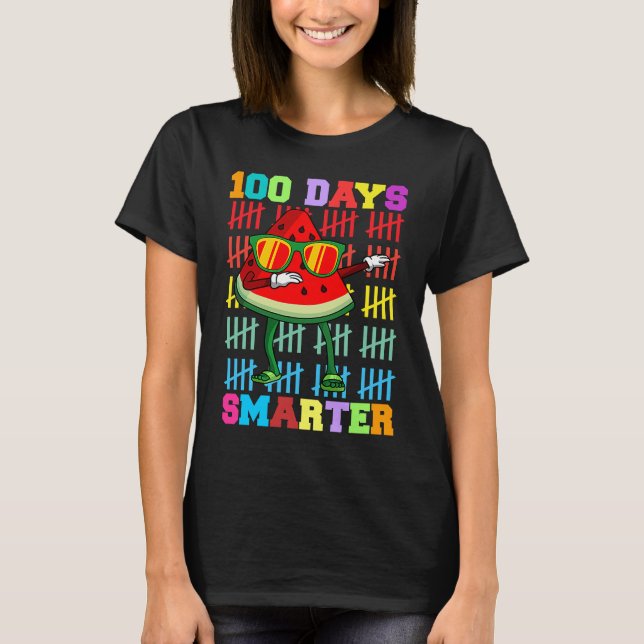 100 dagar Smartare vattenmelonlärare Kids T Shirt (Framsida)