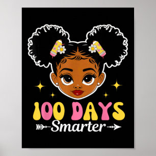100 dagar Smarter Afro Girl 100 School Day Poster