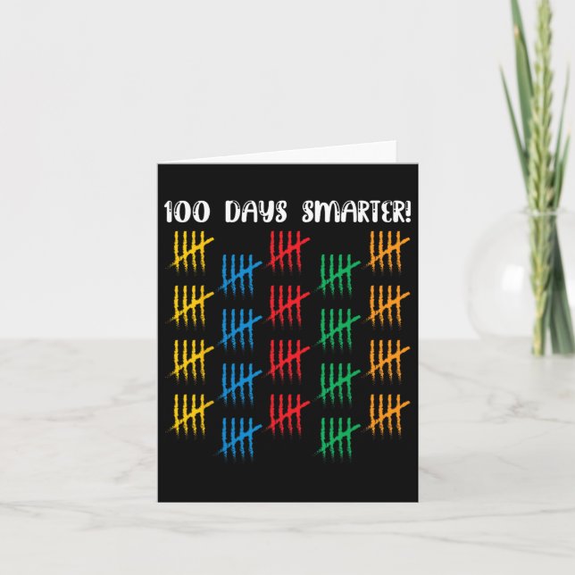 100 dagar Smarter Cute Student Boys Girls 100 daga Kort (Framsida)