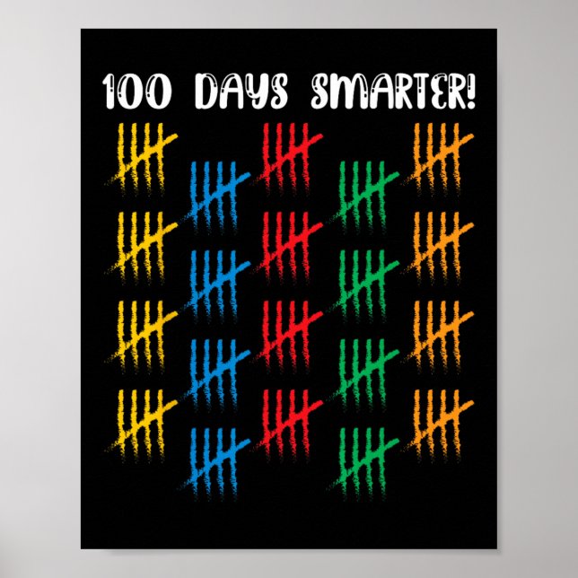 100 dagar Smarter Cute Student Boys Girls 100 daga Poster (Framsidan)