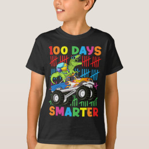 100 dagar Smarter Dinosaur Monster Lastbil Boys-ba T Shirt