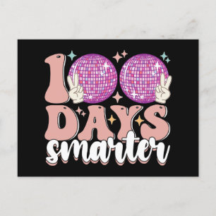 100 dagar Smarter Disco Boll 100 skoldag Vykort