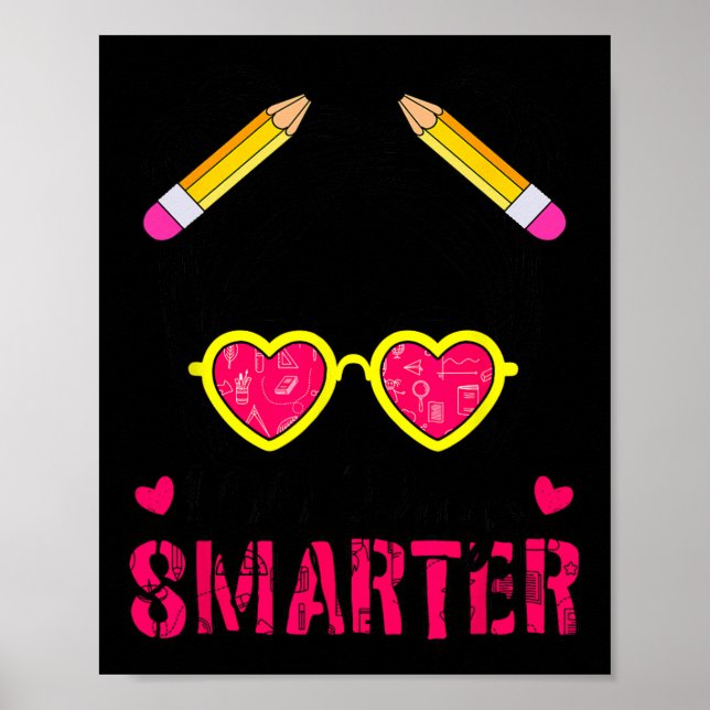 100 dagar Smarter Girls Messy Bun Hair 100 dagar a Poster (Framsidan)