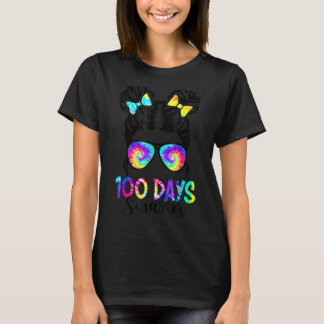 100 dagar Smarter Girls Messy Bun Hair 100 dagar a T Shirt