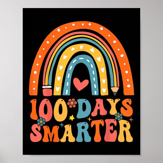 100 dagar Smarter Groovy-regnbåge 100 dagar i skol Poster (Framsidan)