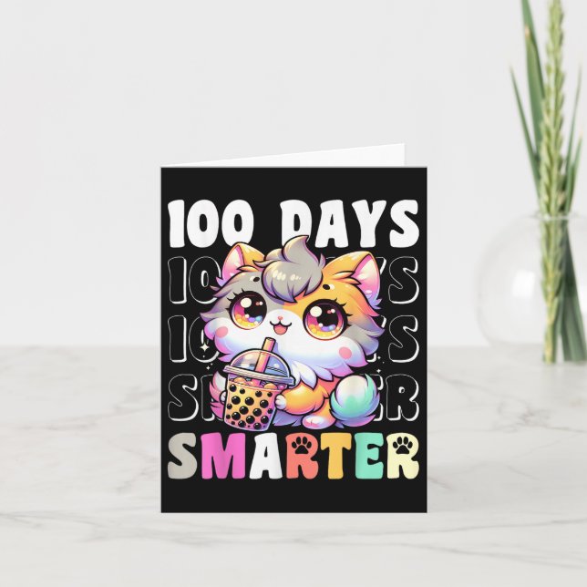100 dagar Smarter Kawaii Cat Costume 100 dagar av  Kort (Framsida)