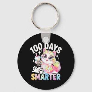 100 dagar Smarter Kawaii Cat Costume 100 dagar av Nyckelring