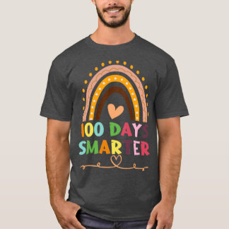 100 dagar Smarter Kinderyard School Teacher Rainb T Shirt