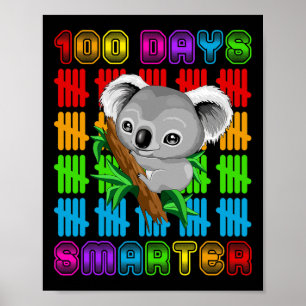 100 dagar Smarter Koala Bear Älskare 100 dagar Lyc Poster