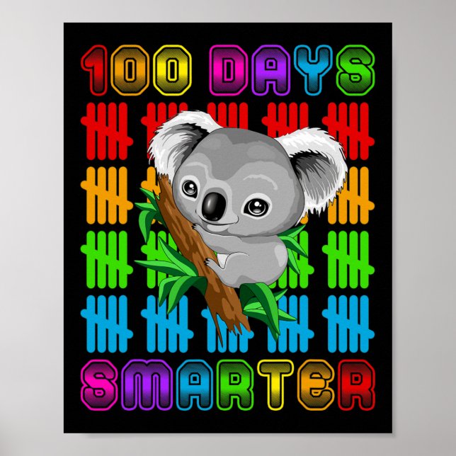 100 dagar Smarter Koala Bear Älskare 100 dagar Lyc Poster (Framsidan)