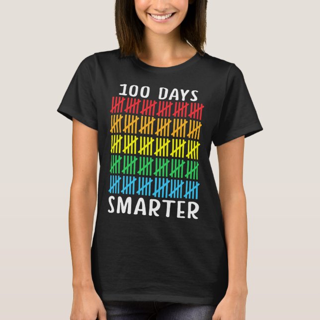 100 dagar Smarter Student-lärarbarn 100 dagar T Shirt (Framsida)
