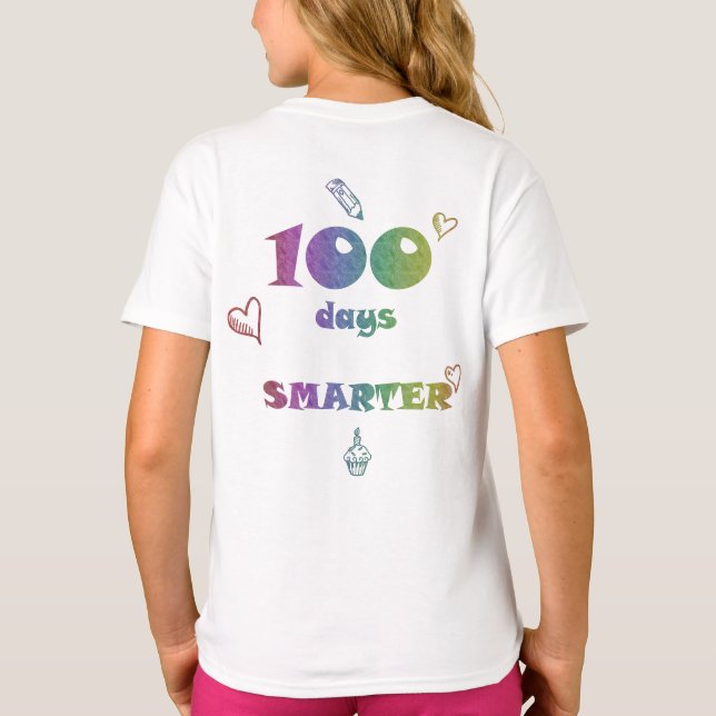100 dagar Smarter T-Shirt - Firande Tee för 100 da (Baksida)