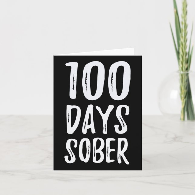 100 dagar Sober Grattiss Sobriety Kort (Framsida)