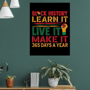 100 dagar som lär sig svart historia 2026 Affisch