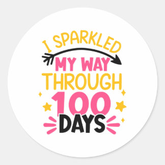 100 dagar sparkade jag mig igenom 100 dagar med SC Runt Klistermärke