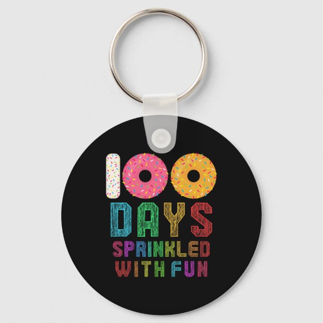 100 dagar sprinklad med Roligt 100 skoldag Nyckelring (Framsida)