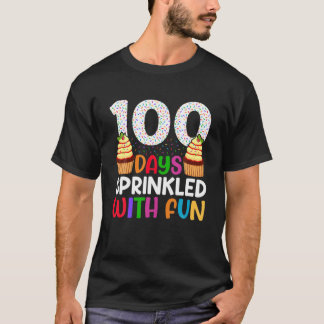 100 dagar sprinklad med Roligt 100 skoldagar T Shirt
