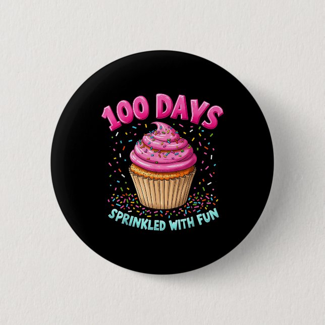 100 dagar Sprinklad med Roligt Cupkaka 100:e dagen Knapp (Framsida)