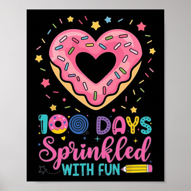 100 dagar Sprinklad med Roligt Cupkaka 100:e dagen Poster (Framsidan)