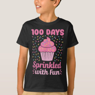 100 dagar Sprinklad med Roligt Cupkaka 100:e dagen T Shirt