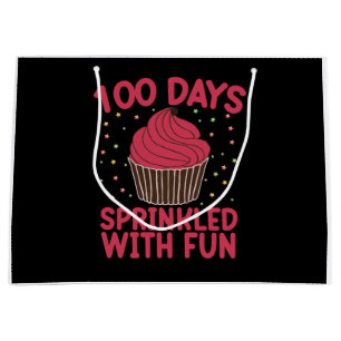 100 dagar sprinklad med Roligt Cupkaka School Girl