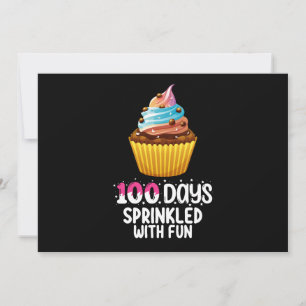 100 dagar sprinklad med Roligt Cuptårtskolelärare Inbjudningar