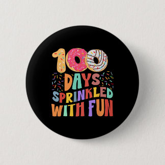 100 dagar Sprinklad med Roligt Donut funny 100 dag Knapp
