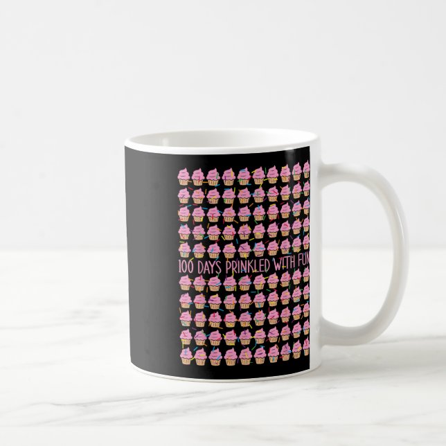 100 dagar sprinklad med Roligt Donuts 100 dagar Sm Kaffemugg (Höger)