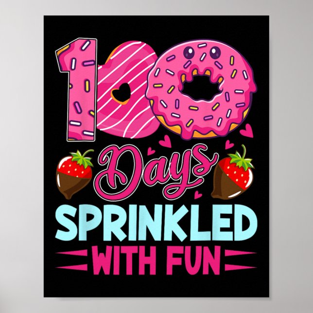 100 dagar sprinklad med Roligt flickor barn 100 da Poster (Framsidan)