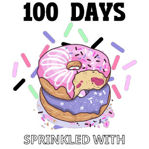 100 dagar sprinklad med roligt T-shirt